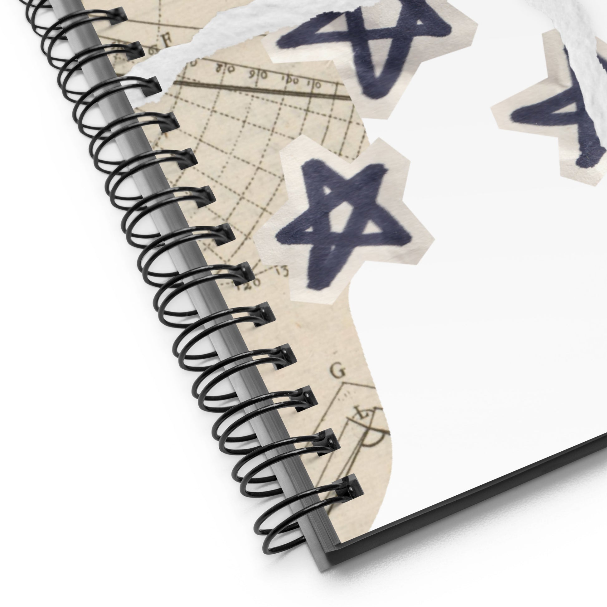 Geöffnetes Dotted-Notizbuch A5 mit Punktraster-Seiten für Skizzen, Listen & kreatives Bullet Journaling.